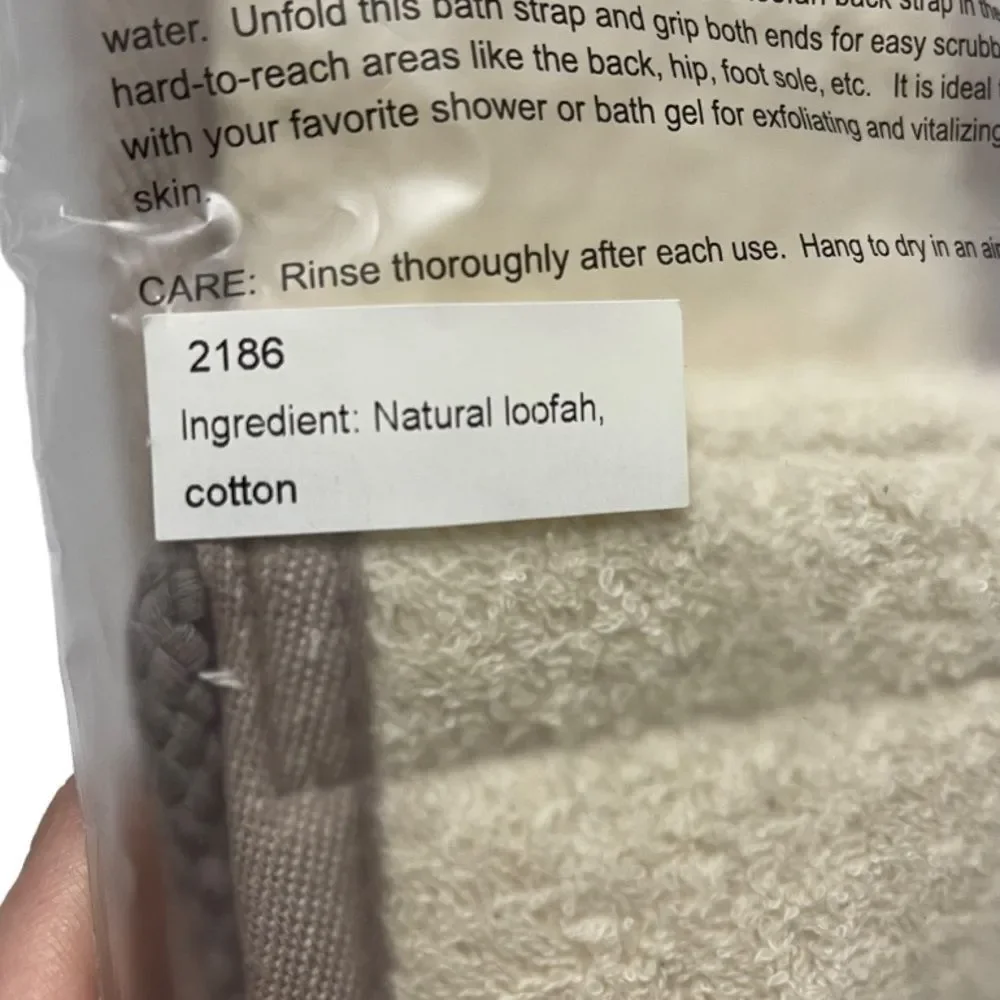 Basicare Natural Vegetable Fibre Loofah Bath Strap